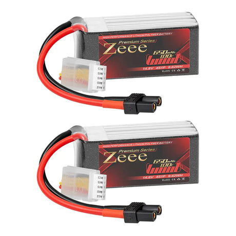 Zeee Premium Series 4S Lipo Akku 650mAh 14,8V 100C XT30 (2 Pack) - LiPo24.de