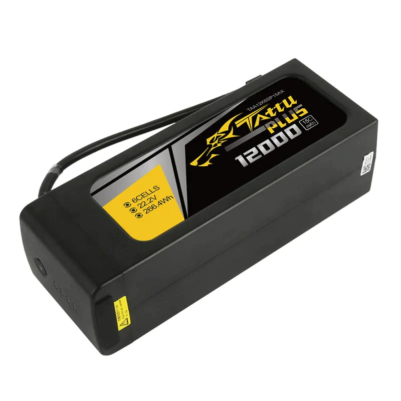 Tattu Plus 12000mAh 22,2V 15C 6S1P Lipo Akkupack mit AS150+XT150 Stecker - LiPo24.de