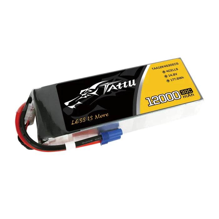 Tattu 12000mAh 14,8V 30C 4S1P LiPo Akkupack mit EC5   LiPo24.de