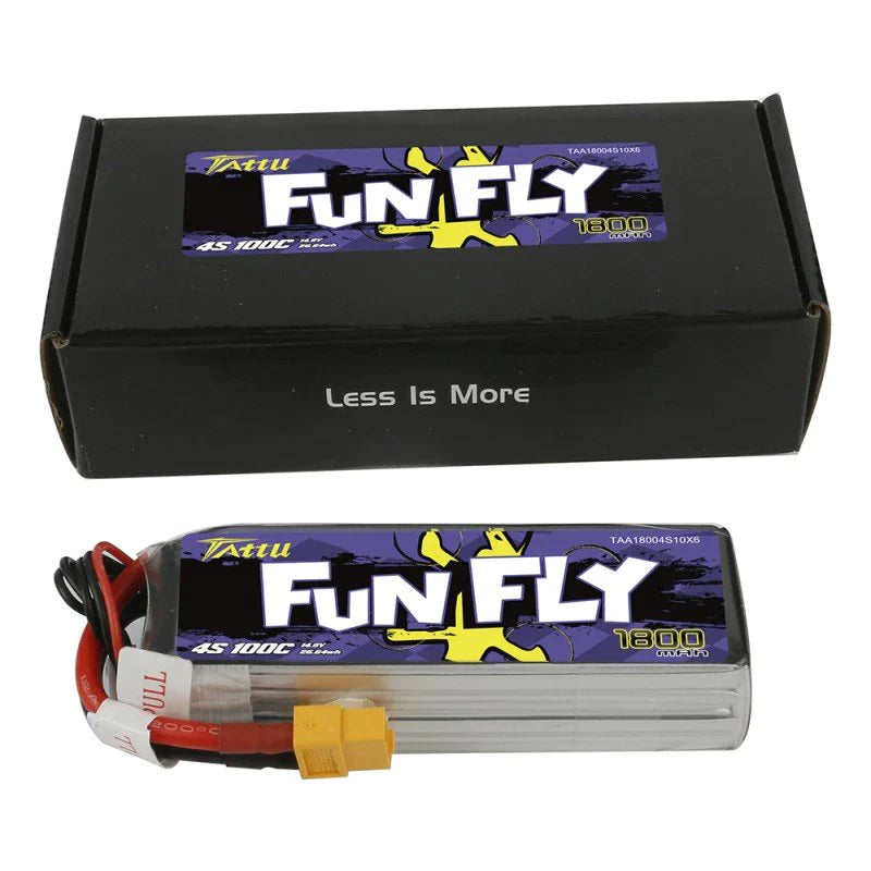 Tattu Funfly Serie 1800mAh 14.8V 100C 4S1P Lipo Akku mit XT-60 Stecker - LiPo24.de