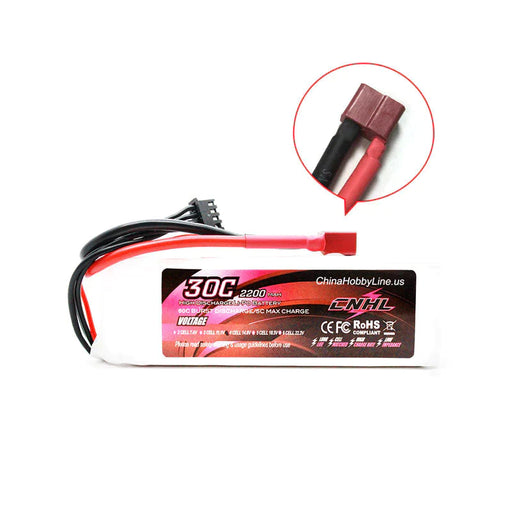 CNHL 2200mAh 14,8V 4S 30C Lipo Akku T/Dean Stecker   LiPo24.de