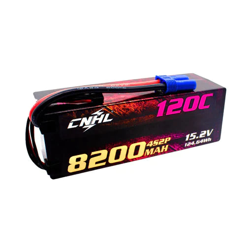 CNHL Racing Series LIHV 8200mAh 15,2V 4S 120C HV Hartschalen Lipo Akku mit EC5 Stecker für RC Rennen   LiPo24.de