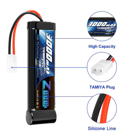 Zeee 8.4V 3000mAh NiMH Akku Tamiya-Stecker (2 St.)