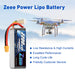 Zeee 4S Lipo Akku 2200mAh 14,8V 120C mit XT60 Stecker RC Graphen Akku für RC Modelle Flugzeug RC Auto (2 Stück)   LiPo24.de