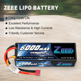 Zeee 3S Lipo Akku 6000 mAh 11,1 V 80C Hartcase DEAN - LiPo24.de