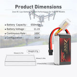 Zeee Premium Series 3S Lipo Akku 650mAh 11.1V 100C Soft Case mit XT30 Stecker für RC Car RC Modelle (2 Pack) - LiPo24.de