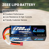Zeee 4S Lipo Akku 6200 mAh 14,8 V 120C Hardcase DEAN (2 St.) - LiPo24.de