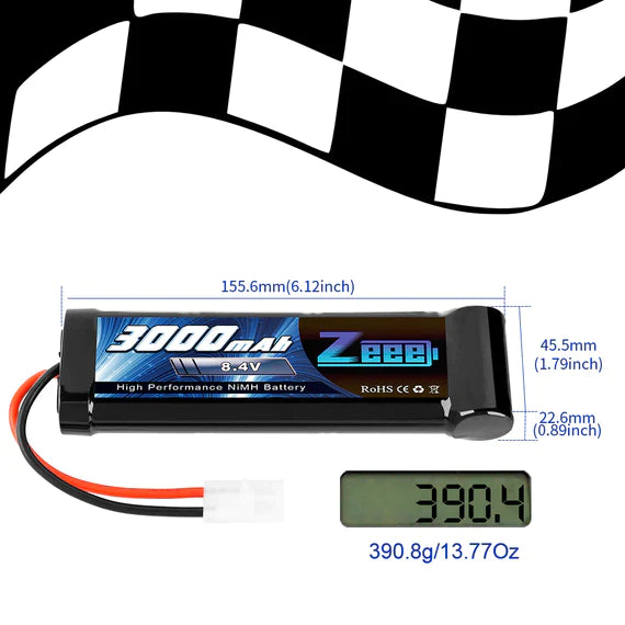 Zeee 8.4V 3000mAh NiMH Akku Tamiya Stecker (2 St.)