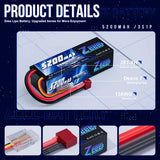 Zeee 3S Lipo Akku 5200mAh 11,1V 80C Hartschalenkoffer mit Deans-Anschluss für RC-Car - LiPo24.de