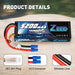 Zeee 2S Lipo Akku 5200mAh 7.4V 80C Hard Case mit EC3 Stecker für 1/8 1/10 RC Fahrzeuge Auto (2 Pack)   LiPo24.de