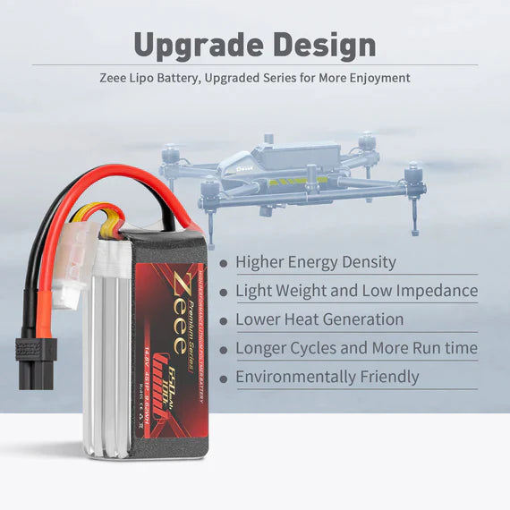 Zeee Premium Series 4S Lipo Akku 650mAh 14,8V 100C XT30 (2 Pack) - LiPo24.de