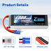 Zeee 4S Lipo Akku 6000mAh 14,8V 100C mit EC5 Stecker Soft Case für Flugzeug RC Car RC Modelle (2 Pack)   LiPo24.de