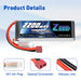 Zeee 2S Lipo Akku 2200mAh 7.4V 50C Soft Pack mit Deans Connector für RC Modelle (2er Pack)   LiPo24.de