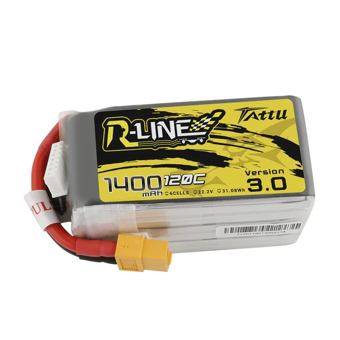 Tattu R Line Version 3.0 1400mAh 22.2V 120C 6S1P Lipo Akku mit XT60 Stecker   LiPo24.de