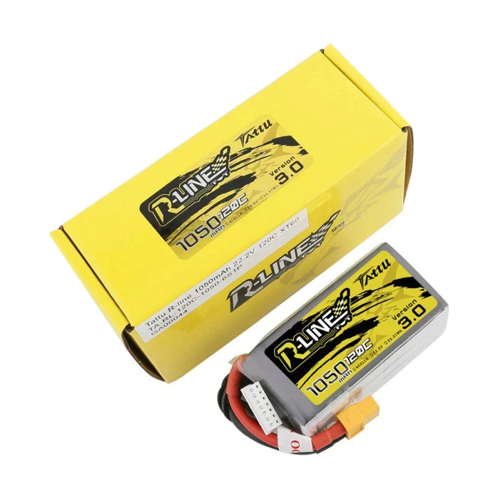 Tattu R Line 1050mAh 120C 22.2V 6S1P Lipo Akku mit XT60 Stecker   LiPo24.de