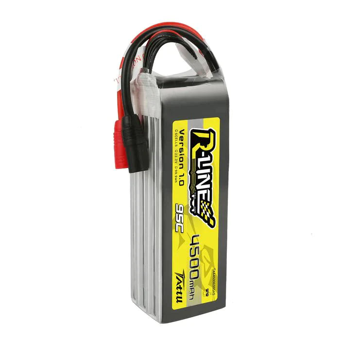 Tattu R-Line 22.2V 4500mAh 6S 95C FPV Lipo Akku mit AS150 Stecker - LiPo24.de