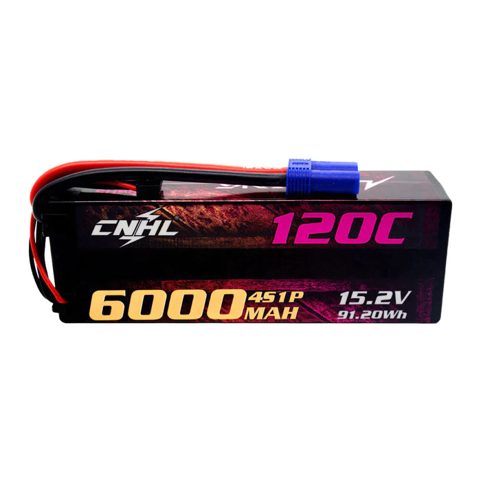 CNHL LiHV 6000mAh 15,2V 4S 120C HV Hartschalen Lipo Akku EC5 Stecker   LiPo24.de