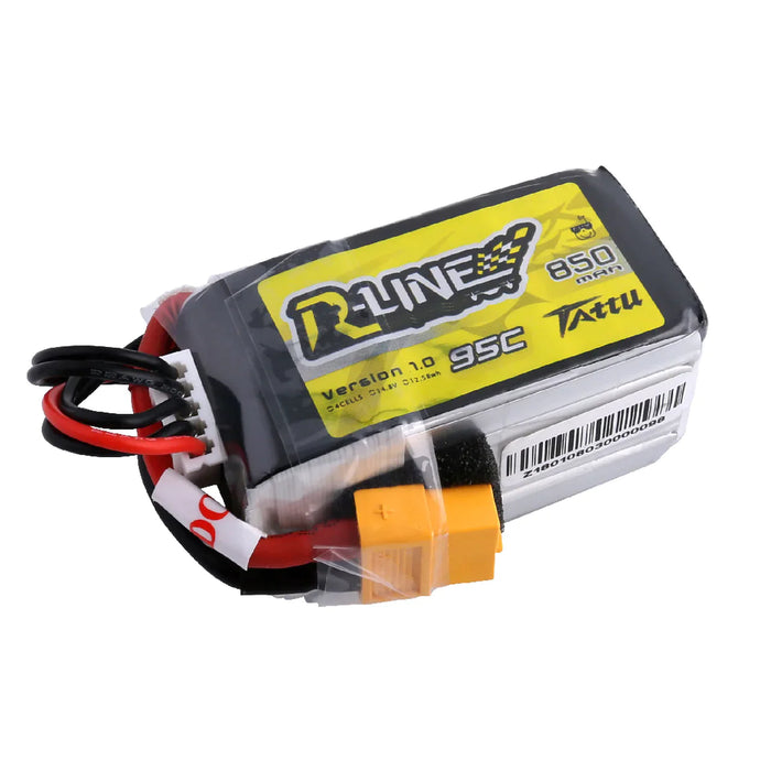 Tattu R Line 850mAh 4S1P 95C 14.8V Lipo Akkupack mit XT60 Stecker   LiPo24.de