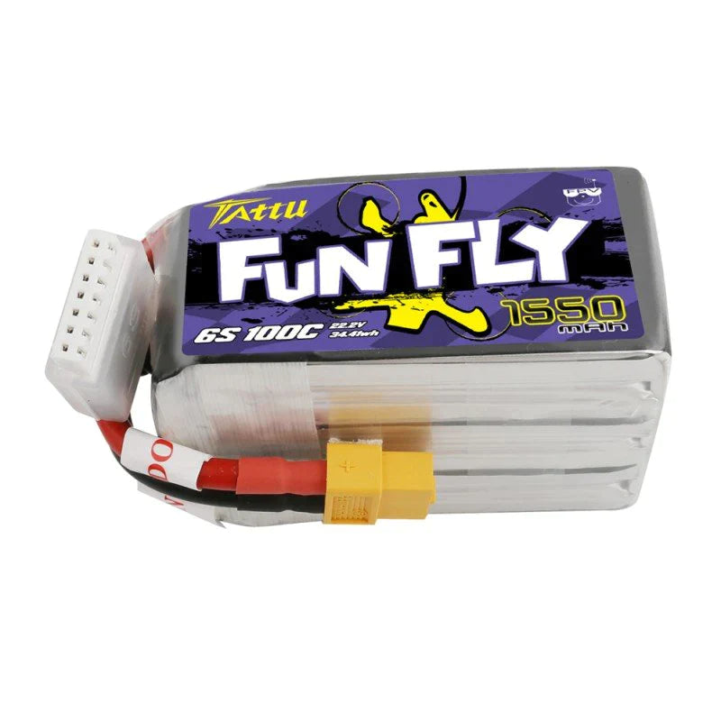 Tattu Funfly Serie 1550mAh 22.2V 100C 6S1P Lipo Akku mit XT60 Stecker - LiPo24.de