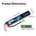 Zeee 3S Airsoft Lipo Akku 1300mAh 11,1V 25C 3S Akku Mini Tamiya Airsoft Guns Rifle   LiPo24.de