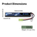 Zeee 2S Lipo Akku 1300mAh 7,4V 25C Airsoft Mini Tamiya Stecker   LiPo24.de