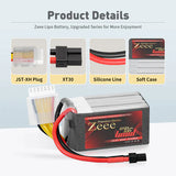 Zeee Premium Series 6S Lipo Akku 650mAh 22.2V 100C XT30 (2 St.) - LiPo24.de