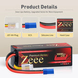 Zeee Premium Serie 4S Lipo Akku 9000mAh 15,2V 120C Hartschalenkoffer mit EC5 Anschluss für RC Car Racing Modelle (2 St.) - LiPo24.de