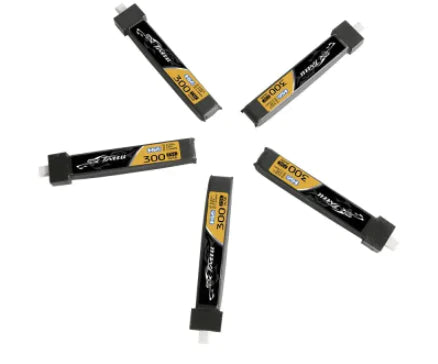 Tattu 300mAh 3.8V 75C 1S1P HV Lipo Akku mit BT 2.0 Stecker (5PCS) - LiPo24.de