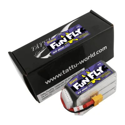 Tattu Funfly Serie 1550mAh 22.2V 100C 6S1P Lipo Akku mit XT60 Stecker   LiPo24.de