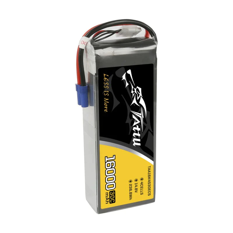 Tattu 16000mAh 14,8V 30C 4S1P Lipo Akkupack mit EC5 - LiPo24.de