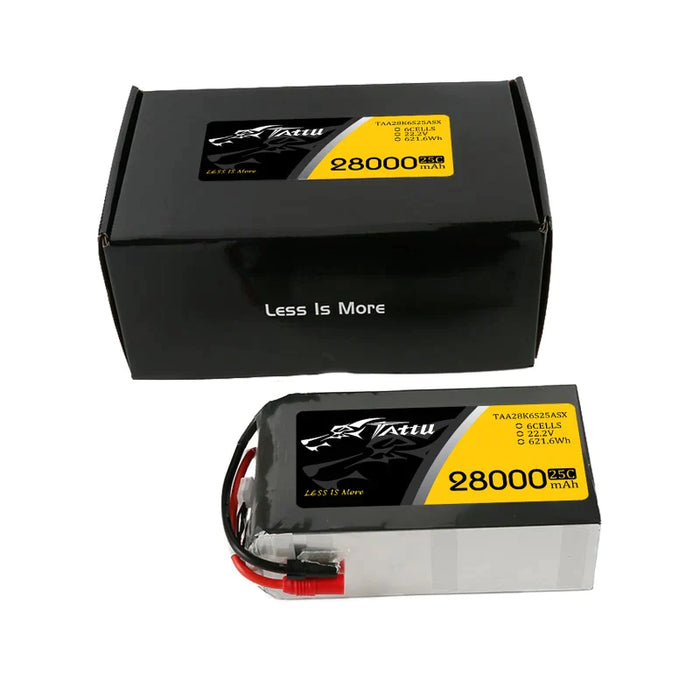 Tattu 28000mAh 22,2V 25C 6S1P Lipo Akkupack mit AS150+XT150   LiPo24.de