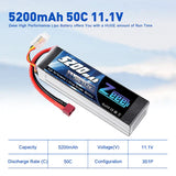 Zeee 3S Lipo Akku 5200mAh 11.1V 50C DEAN (2 St.) - LiPo24.de