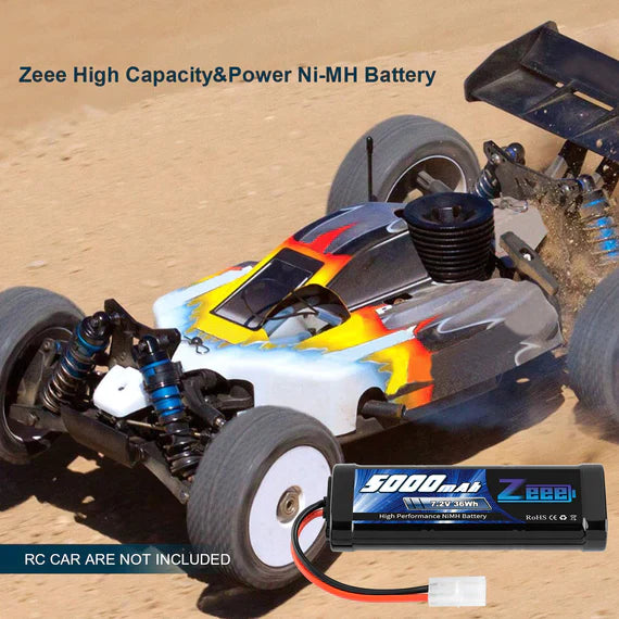 Zeee 7.2 V 5000 mAh NiMH-Akku mit Tamiya-Stecker 6-Zellen-Akkupack für RC-Car-RC-Modelle (2er-Pack) - LiPo24.de
