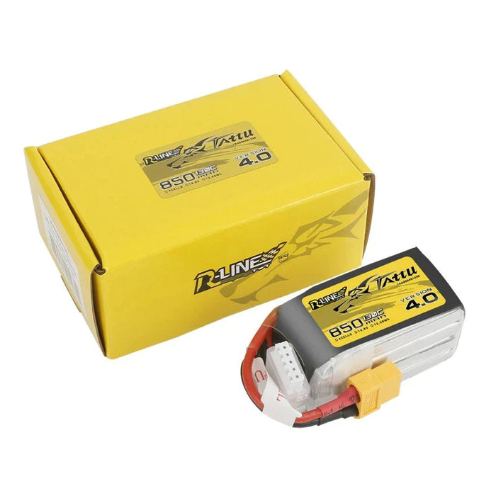 Tattu R Line 850mAh 14.8V 4S1P 130C Lipo Akkupack mit XT60 Stecker   LiPo24.de