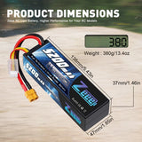 Zeee 3S Lipo Akku 5200mAh 11.1V 80C mit XT60 Stecker Hard Case Akku für RC Car RC Modelle (2 Pack) - LiPo24.de