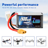 Zeee 4S Lipo Akku 1500mAh 14,8V 120C Graphen Akku mit XT60 Stecker für FPV RC Car RC Modelle (2 Pack) - LiPo24.de