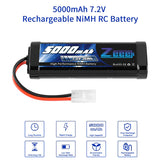 Zeee 7.2 V 5000 mAh NiMH-Akku mit Tamiya-Stecker 6-Zellen-Akkupack für RC-Car-RC-Modelle (2er-Pack) - LiPo24.de