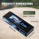 Zeee 2S Lipo Akku 6000 mAh 7,6 V 100 C HV Hardcase Dean - LiPo24.de
