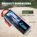 Zeee 2S Lipo Akku 7200mAh 7.4V 80C Hard Case mit Deans T Style Connector für RC Car   LiPo24.de