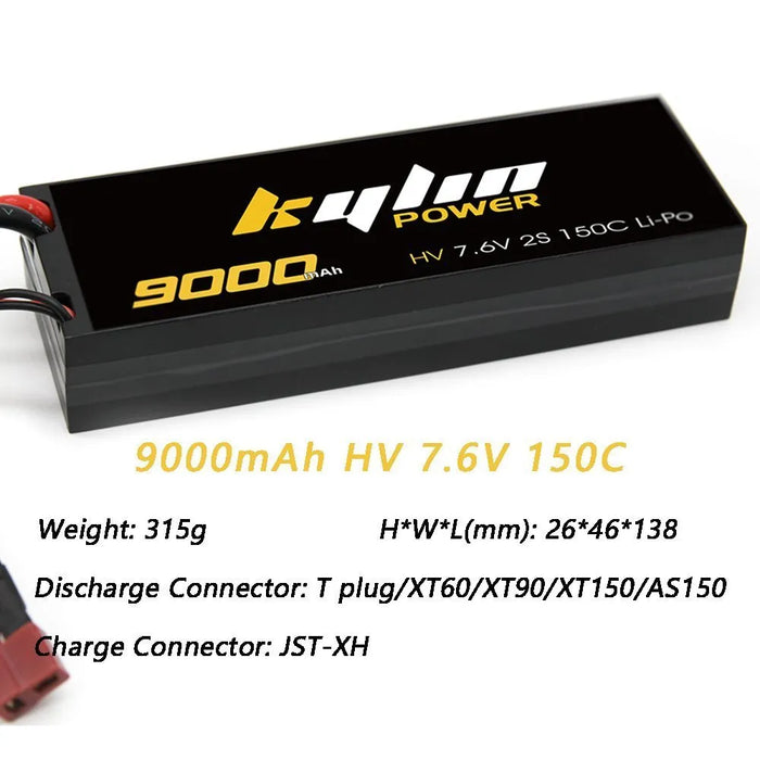 Kylinpower 9000mAh HV 7.6V 150C Hard Case Lipo Akku   LiPo24.de
