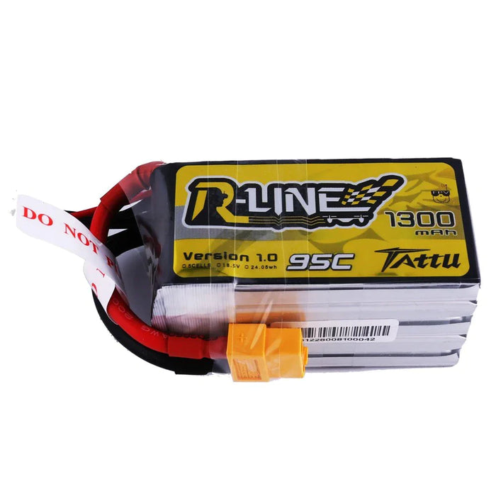 Tattu R Line 1300mAh 95C 5S1P Lipo Akku mit XT60 Stecker   LiPo24.de