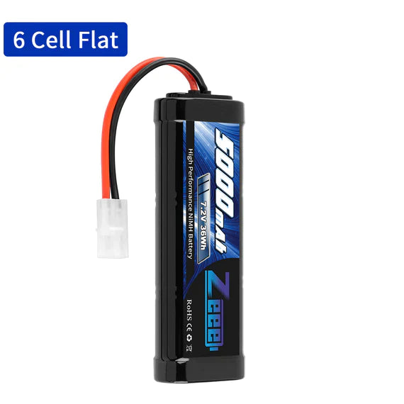 Zeee 7.2 V 5000 mAh NiMH-Akku mit Tamiya-Stecker 6-Zellen-Akkupack für RC-Car-RC-Modelle (2er-Pack) - LiPo24.de