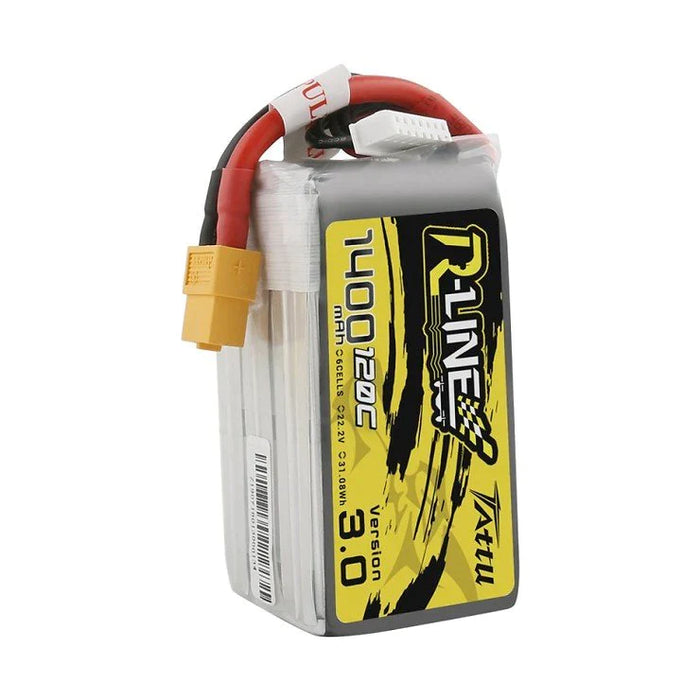 Tattu R Line Version 3.0 1400mAh 22.2V 120C 6S1P Lipo Akku mit XT60 Stecker   LiPo24.de