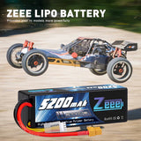 Zeee 3S Lipo Akku 5200mAh 11.1V 80C mit XT60 Stecker Hard Case Akku für RC Car RC Modelle (2 Pack) - LiPo24.de