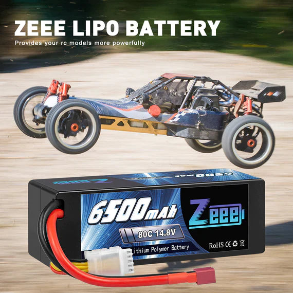 Zeee 4S Lipo Akku 6500 mAh 14,8 V 80C Hardcase DEAN   LiPo24.de