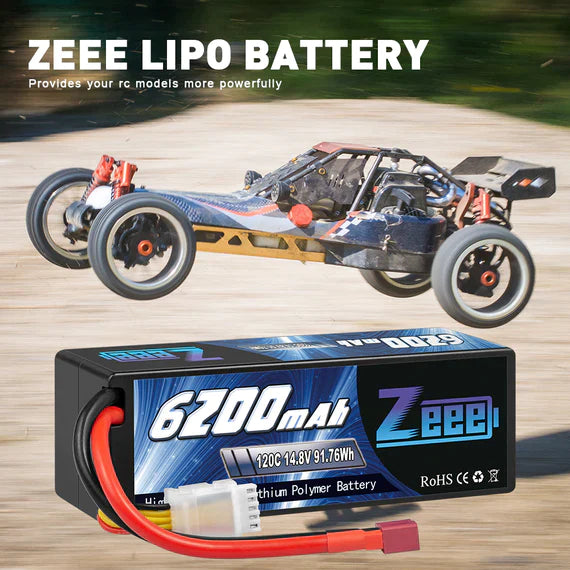 Zeee 4S Lipo Akku 6200 mAh 14,8 V 120C Hardcase DEAN (2 St.) - LiPo24.de