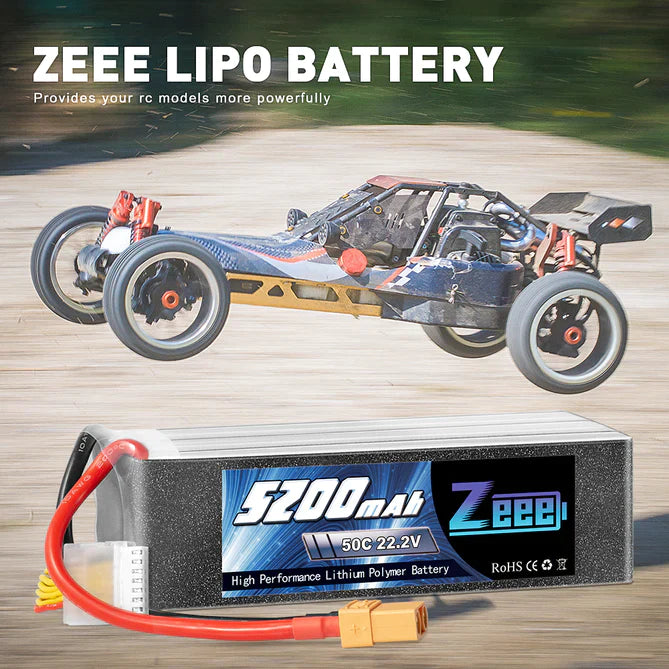 Zeee 6S Lipo Akku 5200mAh 22.2V 50C XT90 - LiPo24.de