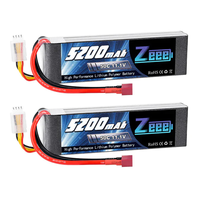 Zeee 3S Lipo Akku 5200mAh 11.1V 50C DEAN (2 St.) - LiPo24.de
