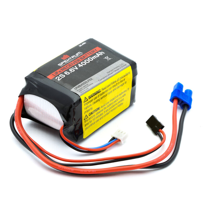 Spektrum 6,6 V 4000 mAh 2S LiFe Empfängerakku: Universalempfänger, EC3 - LiPo24.de