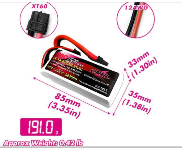 CNHL G+Plus 1500mAh 4S 14,8V 100C Lipo Akku mit XT60 Stecker   LiPo24.de